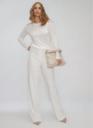 13781 Ecru Wide Leg Pants