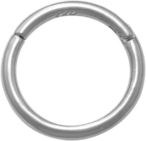 14k Real Solid Gold Hoop Piercings - Elegant Cartilage Daith Helix, Tragus, Conch, Rook Snug Design - Ear Clicker Ring - Stylish Piercing Jewelry - 16 Gauge, 1 Piece