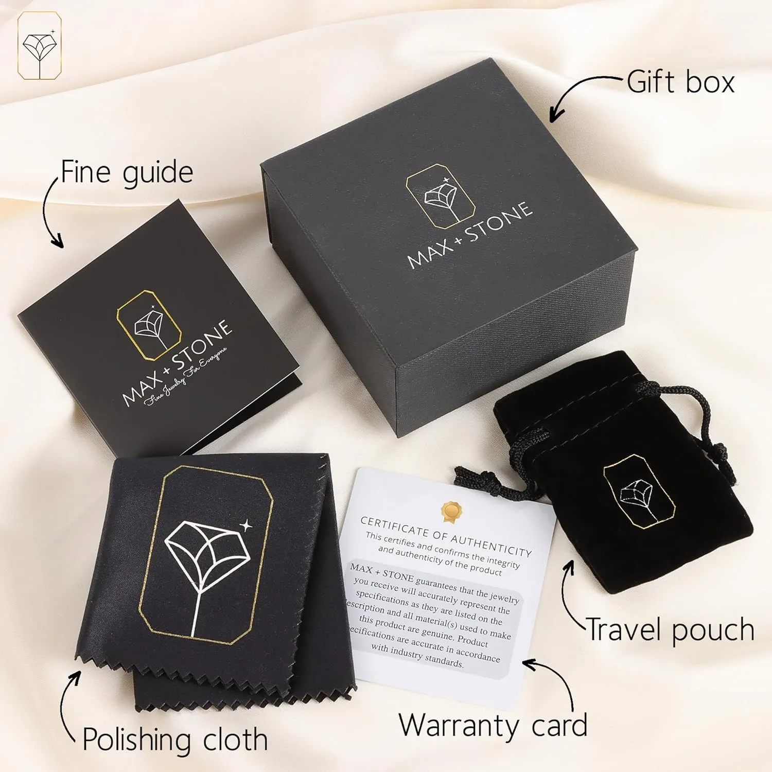 14k White or Yellow Gold Princess Cut Gemstone Square Stud Earrings for Women 7mm Solitaire Birthstone with Push Backs by MAX   STONE