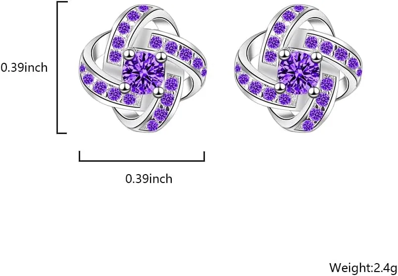 24K gold-plated girl earrings, cubic zircon women's diamond women's earrings, platinum/rose gold gift jewelry