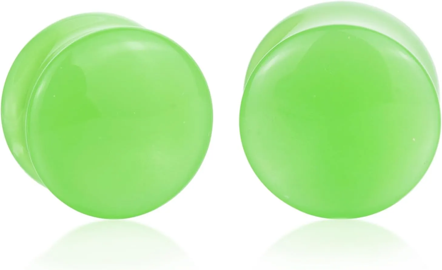 2pcs Glass Ear Gauges with Arc Surface, Double Flared Glass Ear Plugs, Expander Ear Tunnels (Unisex)