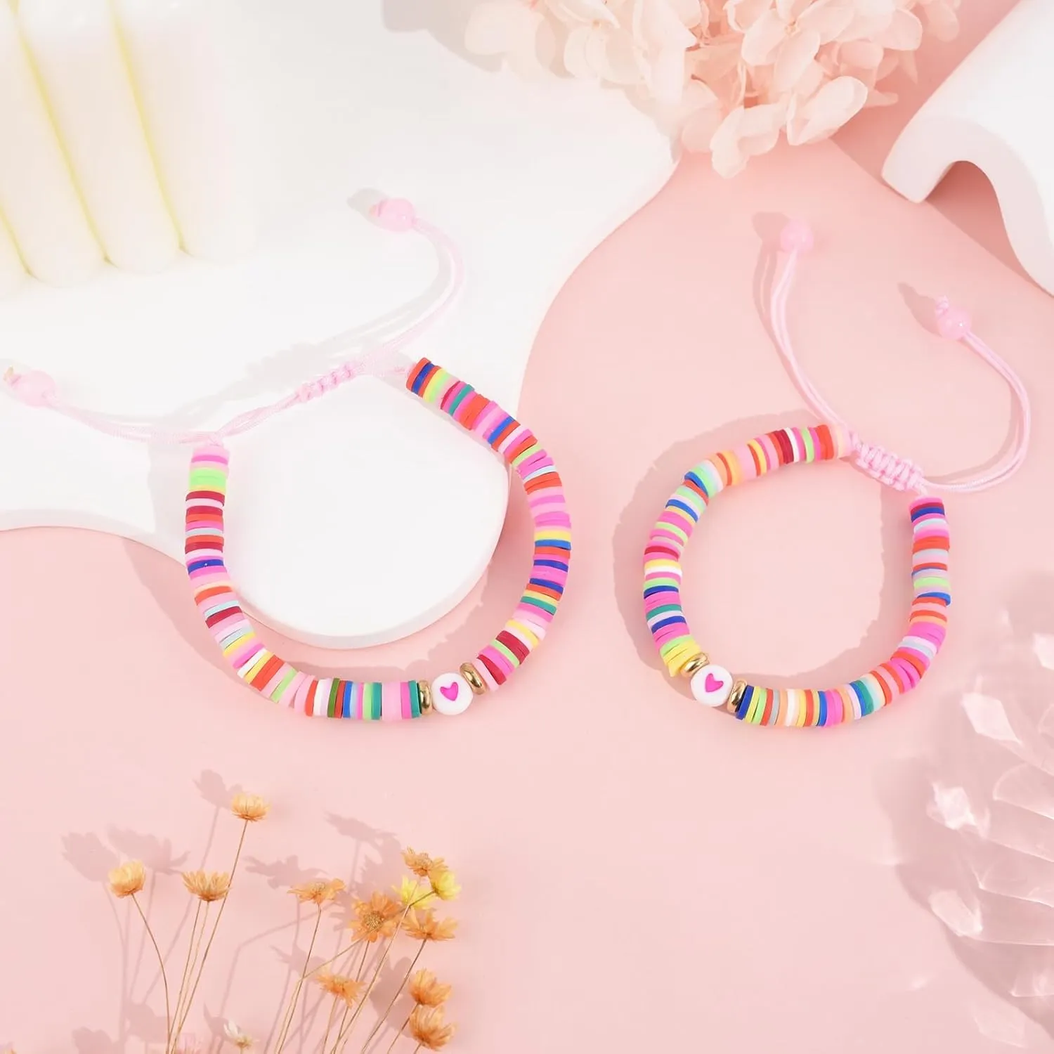 2PCS Mother Daughter/Son Bracelet Graduation Gifts First Communion Gift Mommy and Me Bracelets Big Sister Baptism Birthday Matching Wish Bracelets Set for Mom Daughters Sons Sisters