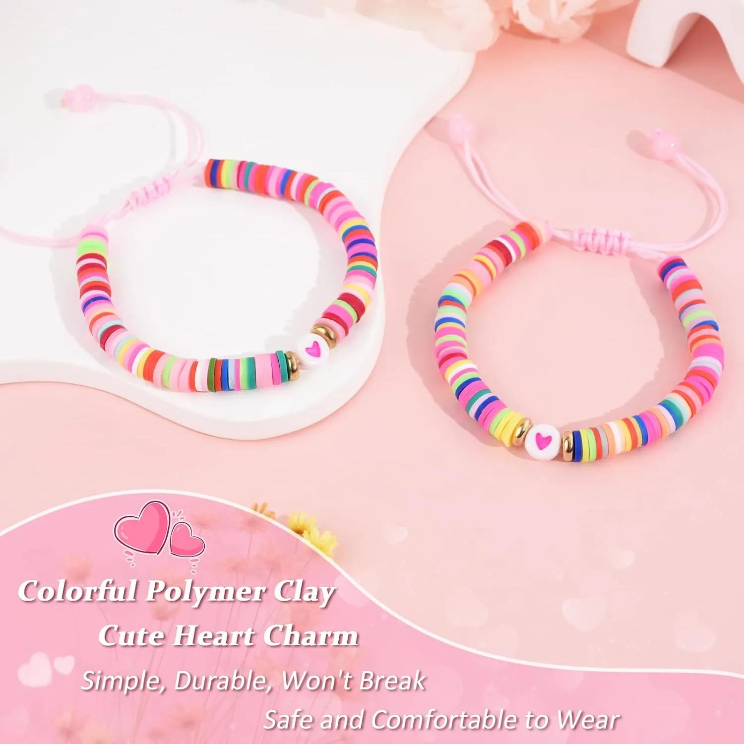 2PCS Mother Daughter/Son Bracelet Graduation Gifts First Communion Gift Mommy and Me Bracelets Big Sister Baptism Birthday Matching Wish Bracelets Set for Mom Daughters Sons Sisters