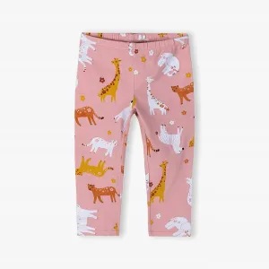 5.10.15 Jungle Animal Print Capri Style Pink Legging 11366