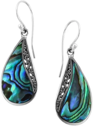 Abalone Shell Dangle Earrings for Women Sterling Silver 925 - Unique Vintage Beach Boho Earrings Trendy - Costume Jewelry Anniversary Birthday Gifts for Her