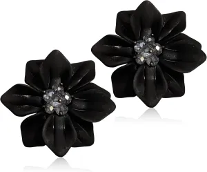 ANDPAI Unique Handmade Bohemian Huge Acrylic Flower Stud Earrings - Matte Double Dangle Drop With Bud for Women, Mom, Lover and Friends - Statement Jewelry Gifts