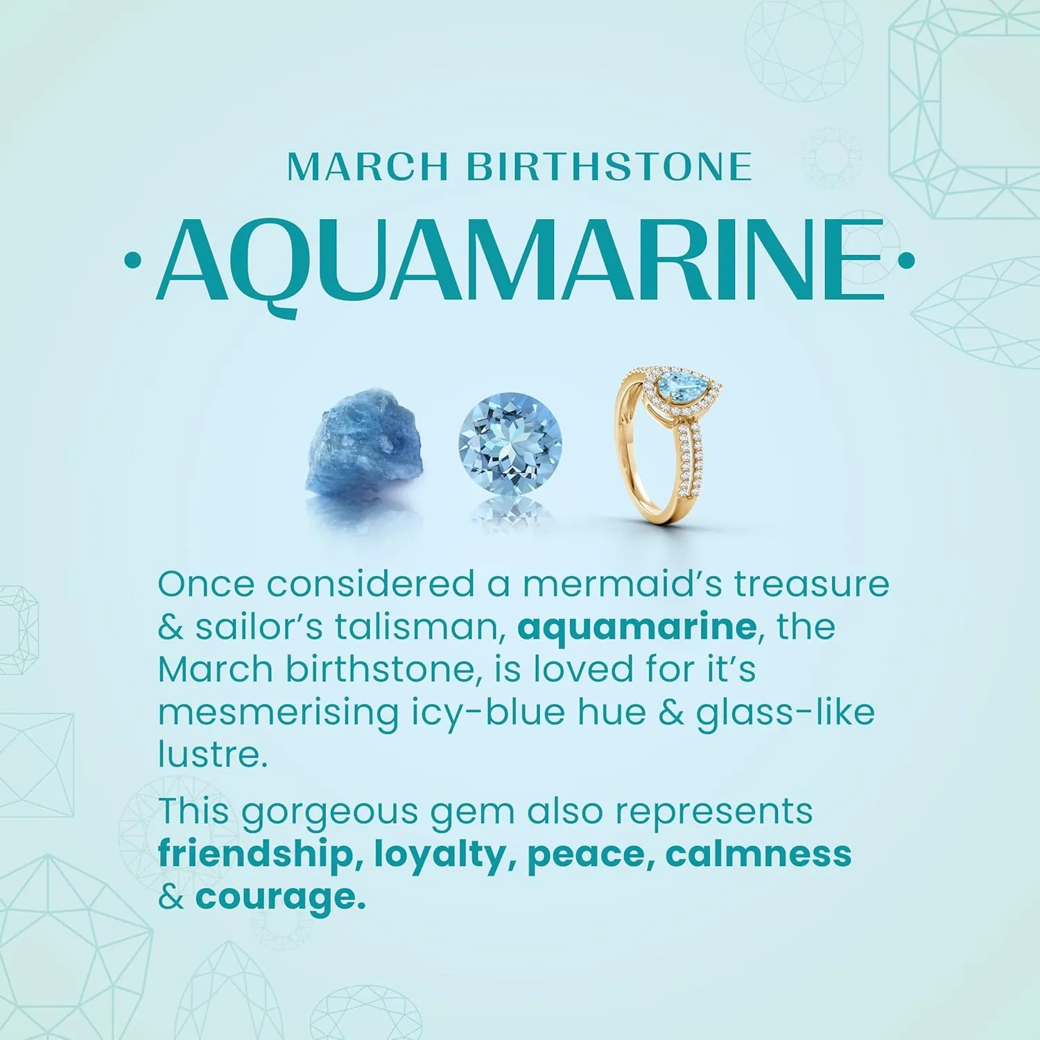 ANGARA Natural Pear-Shaped Solitaire Aquamarine Drop Earrings with Diamonds in 14K Solid Gold/Platinum | March Birthstone, Birthday, Engagement, Anniversary, Wedding Jewelry Gift for Women