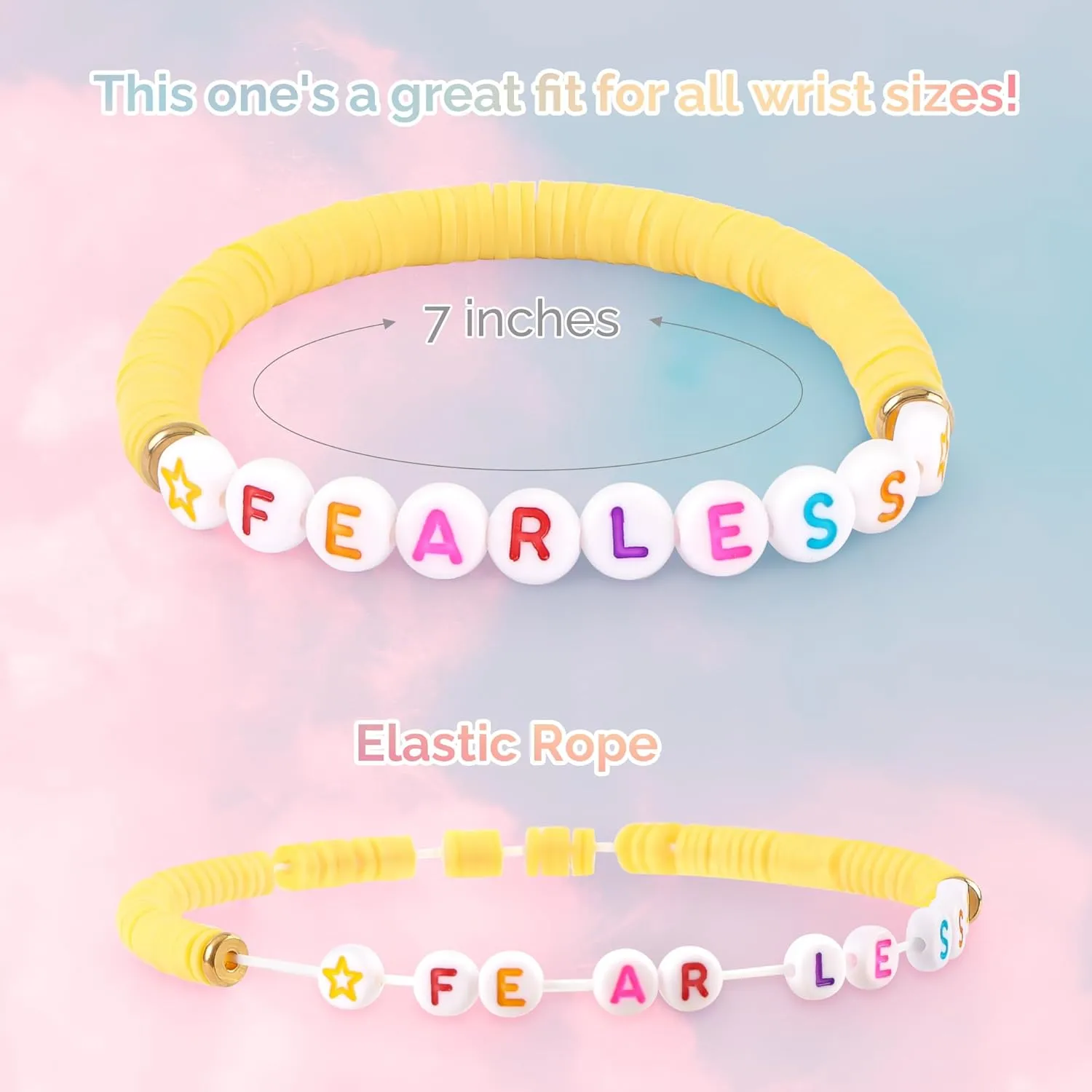 Ava Riley Friendship Bracelets, 13 Tattoo Colorful Birthday Gift Bracelet Stackable Colorful Initial Charms, 26 Letters 9PCS Songs Album Jewelry Stuff