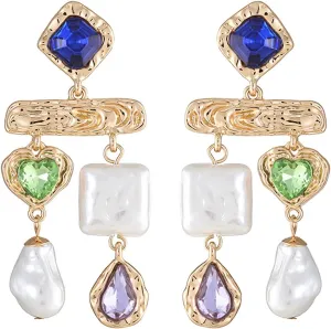 Baroque Pearls Stud Earrings Dangle Earrings Christmas Jewelry Gifts for Women