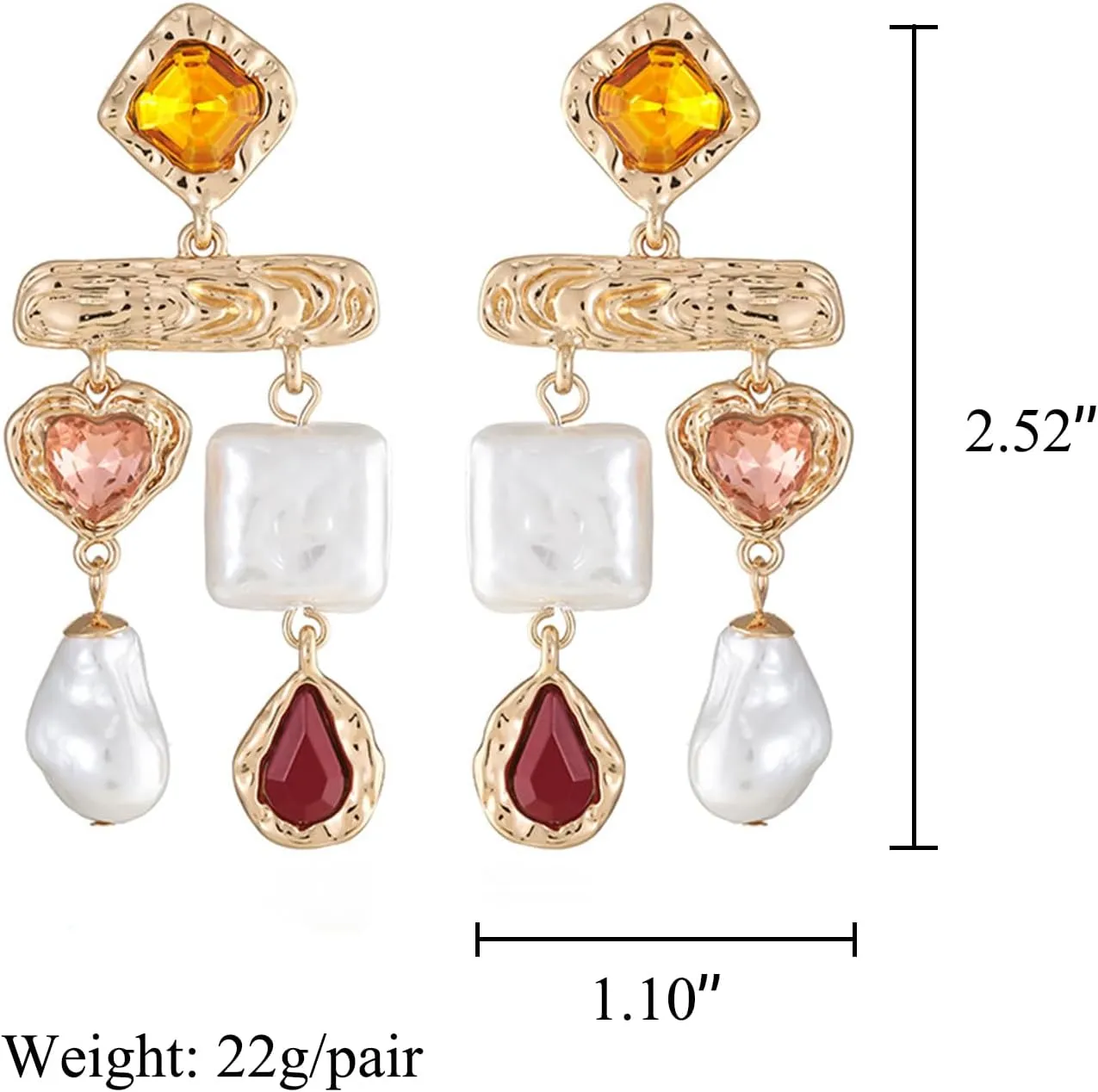 Baroque Pearls Stud Earrings Dangle Earrings Christmas Jewelry Gifts for Women