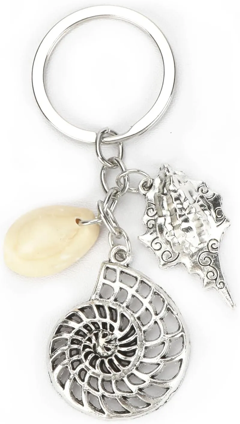 Beach Keychain,Starfish, Shell,Lucky Travel Turtle Keychain for Son,Boyfriend,Husband,Daughter,Mom