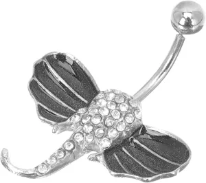 BESPORTBLE Custom Elephant Navel Ring Belly Piercing Jewelry Stainless Steel Belly Button Ring for Women Vintage Style