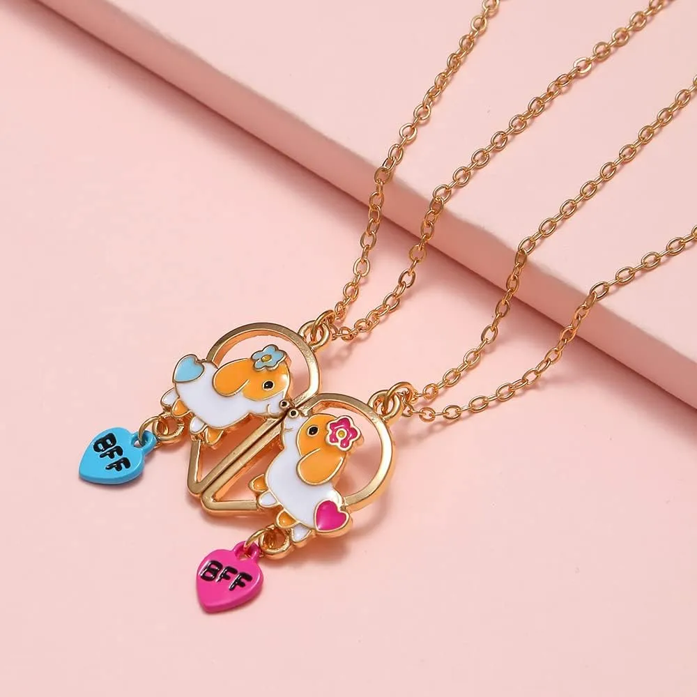 Best Friend Necklace Friendship Necklace Gifts Matching Magnetic BFF Necklace for 2 Girls