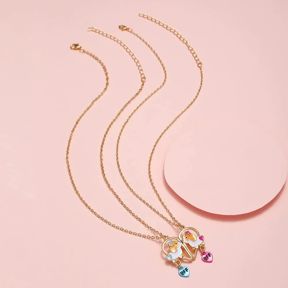 Best Friend Necklace Friendship Necklace Gifts Matching Magnetic BFF Necklace for 2 Girls