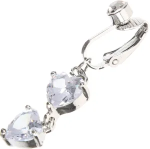 BESTYASH Dangle Navel Ring for Women Zircon Heart Non Piercing Belly Ring Lightweight Body Jewelry for Festivals Parties and Unique Sparkly Design
