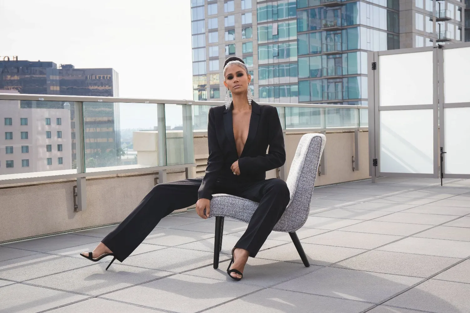 Black BCGB Maxazria Tuxedo Jumpsuit