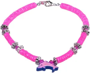 BlueRica Handmade Boho Dolphin Charm Puka Shell Anklet