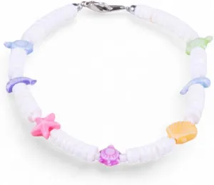 BlueRica Seashell Anklet with Sealife Charm - Handcrafted Beachy Jewelry