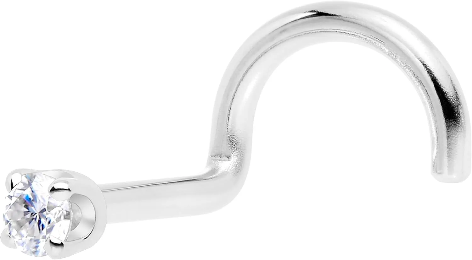 Body Candy 14k Solid Gold Nose Ring Studs - 2mm Lab Grown Diamond Created by MasterJeweler - Left Side Nose Ring 18 Gauge 20 Gauge Real Gold Nose Ring Piercing Jewelry for Women, Men