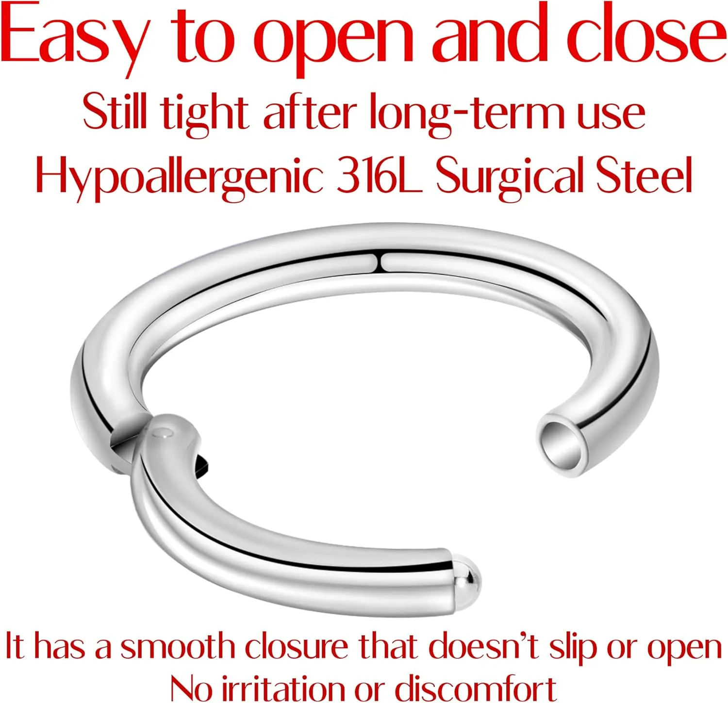 Body Candy Segment Hoop Nose Rings 16 Gauge 316l Surgical Steel Lip Ring Cartilage