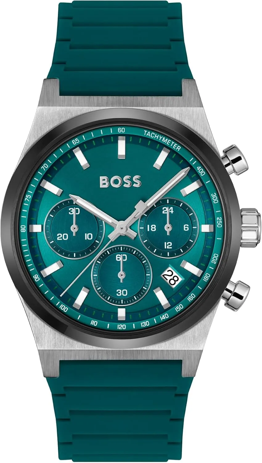 BOSS Men's Chronograph Watch  Candor Collection, Stainless Steel Case, Quartz Movement, Stopwatch Function, Sporty & Elegant Design - Gift for Him