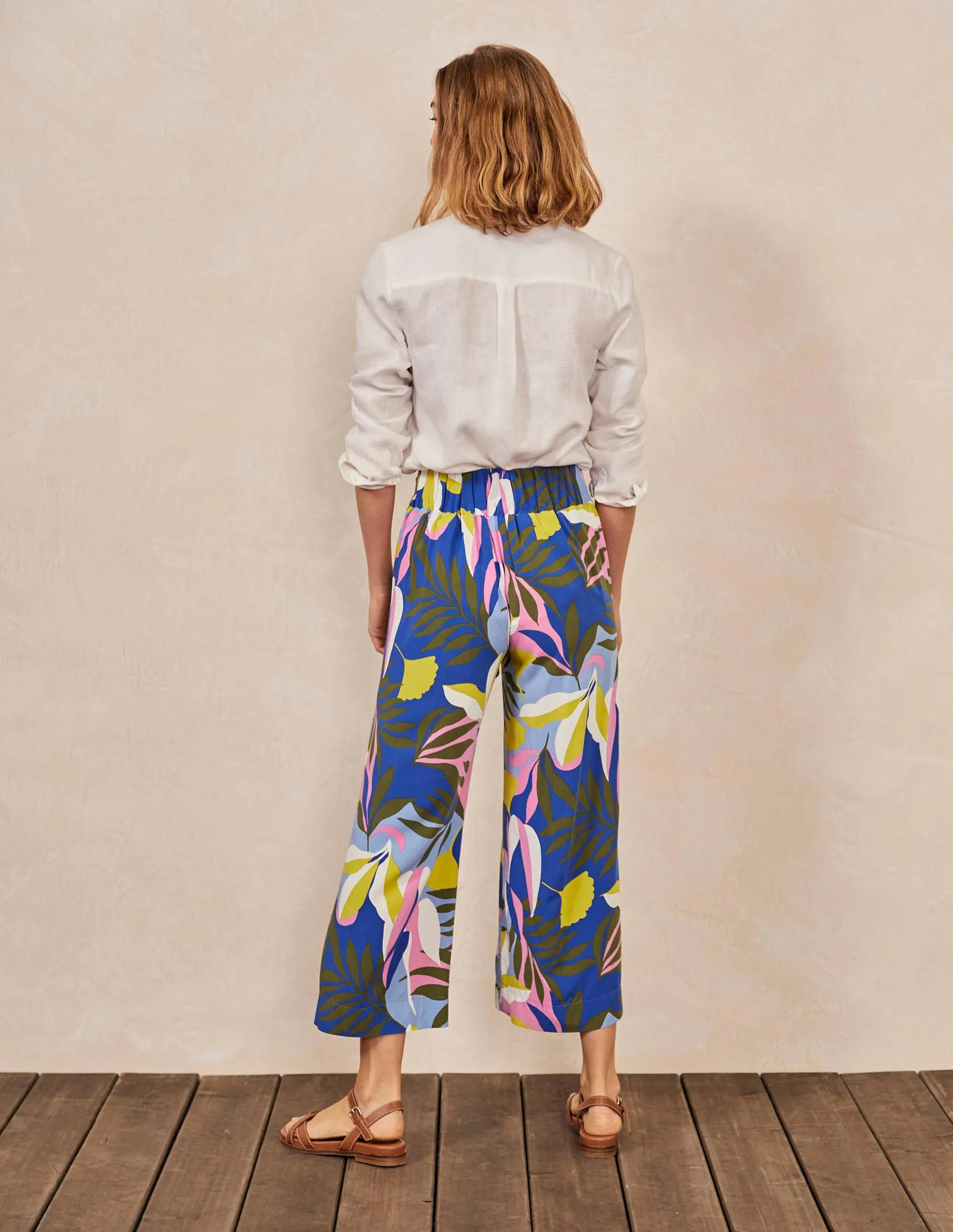 Caithness Trousers-Plum Blossom, Tropical Flora