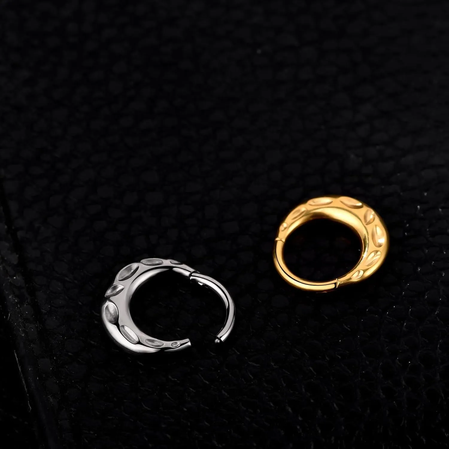 Chain Link Septum Rings: 16g 8mm Nose Helix Cartilage Daith Tragus Earring Piercing Ring Hoop, Surgical Steel Nose Ear Clicker Rings Piercing Jewelry For Women Men