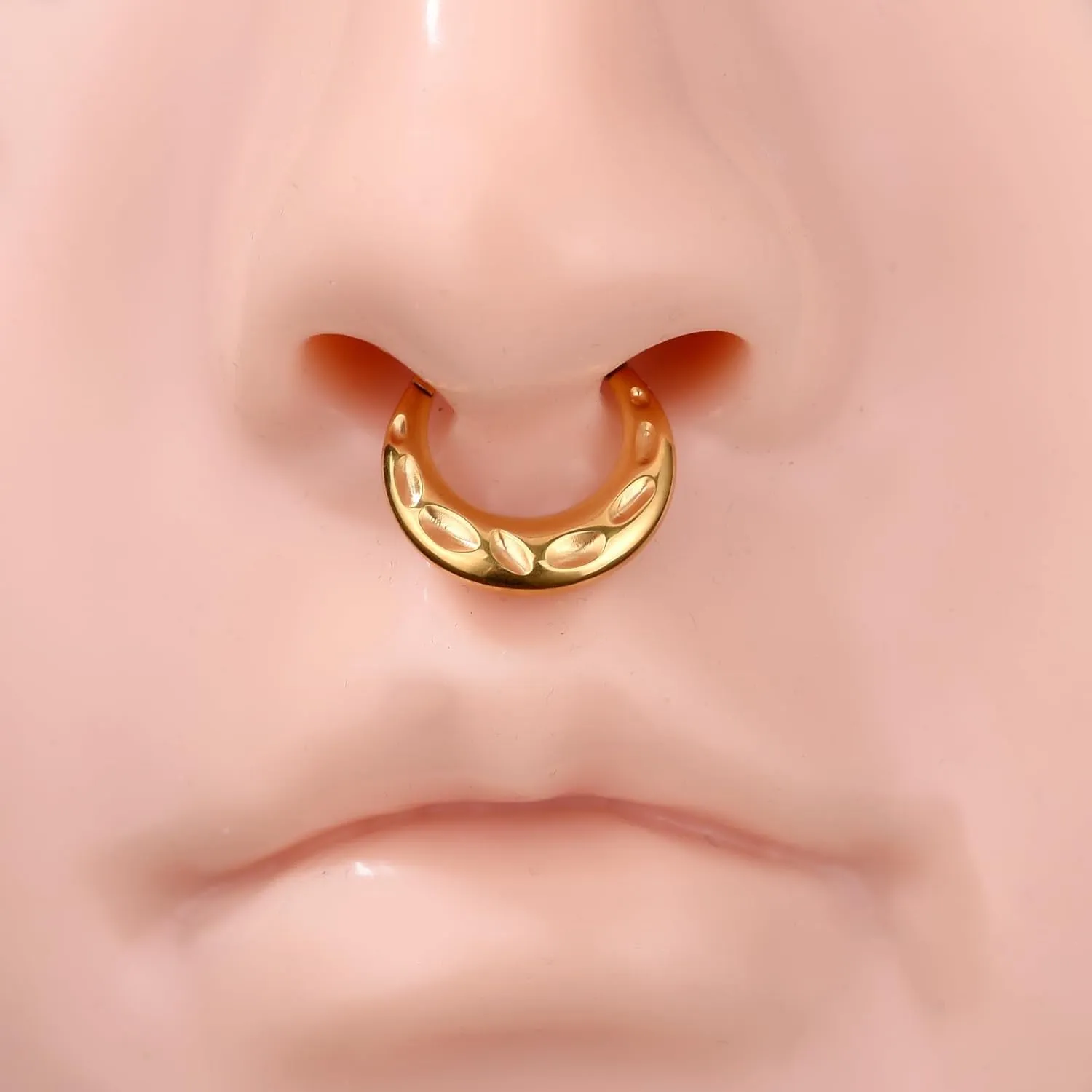 Chain Link Septum Rings: 16g 8mm Nose Helix Cartilage Daith Tragus Earring Piercing Ring Hoop, Surgical Steel Nose Ear Clicker Rings Piercing Jewelry For Women Men