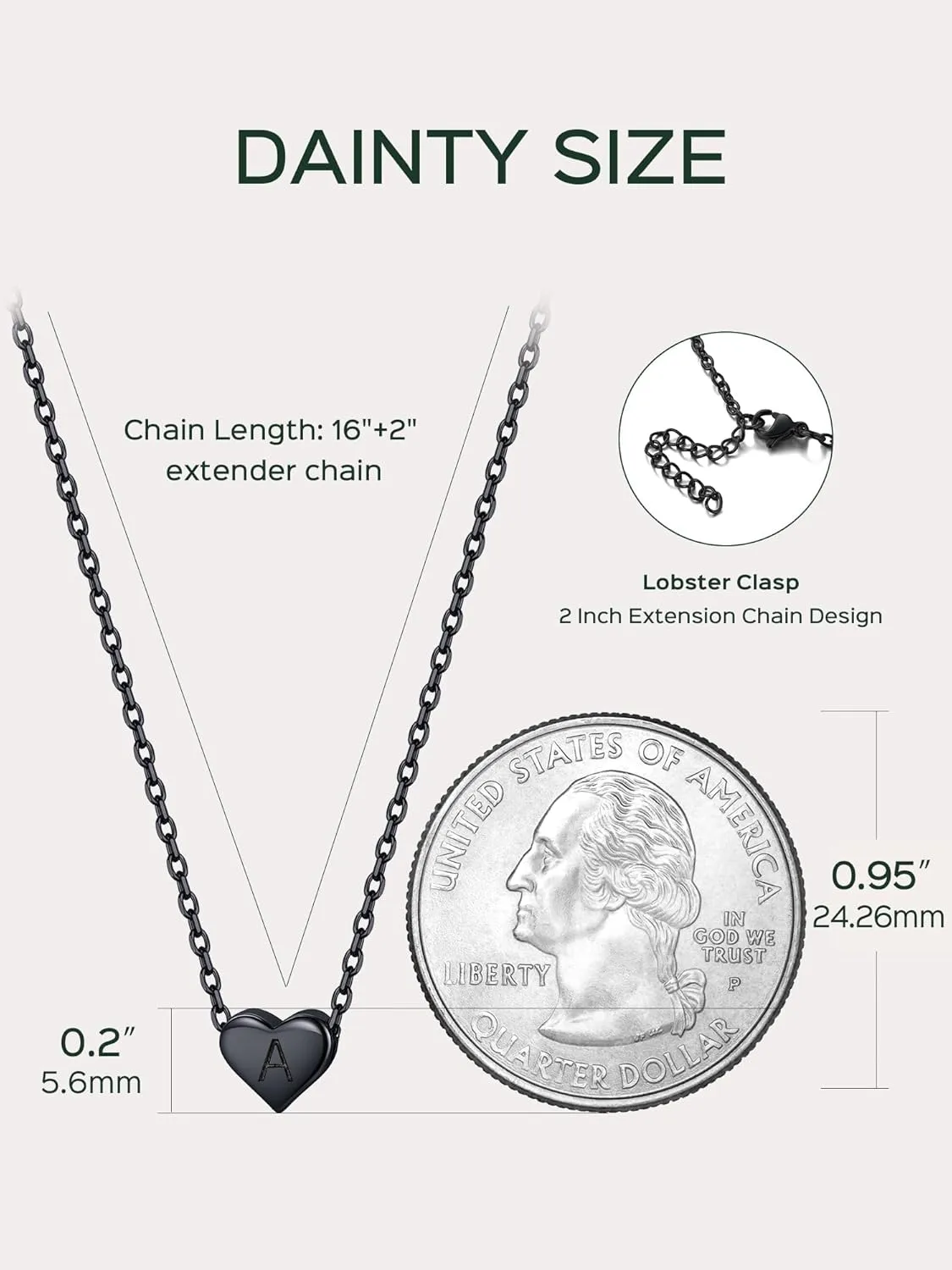 ChicSilver 925 Sterling Silver Heart Initial Necklaces for Women -Dainty Personalized Heart Pendant Letter Alphabet Necklace for Women (with Gift Box)