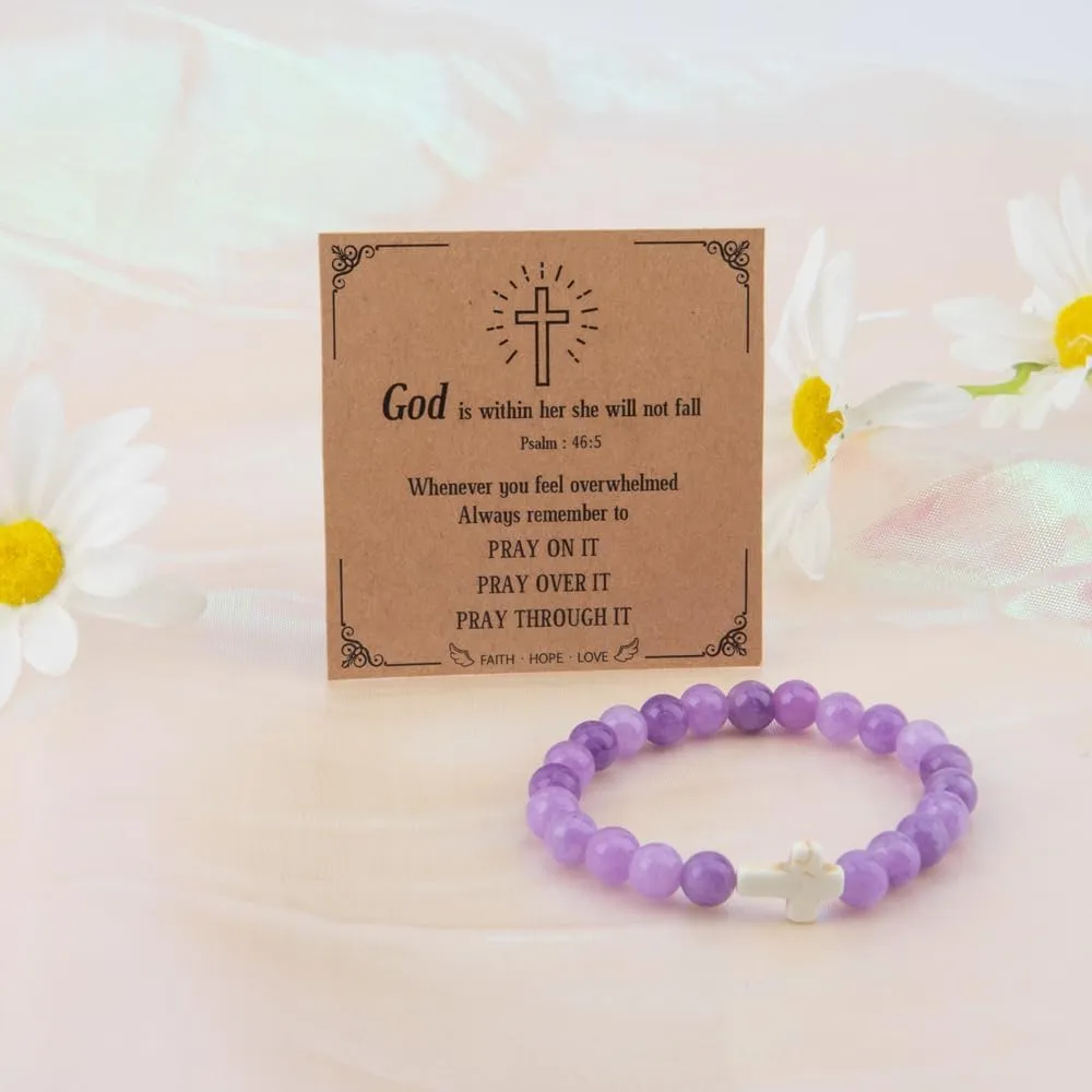 Christian Gifts for Women, Christian Gifts, Religious Gifts for Women/Mom/Grandma/Daughter/Friends/Sister/Granddaughter/Godmother, Gifts for Christian Women, Christian Cross Bracelet for Women