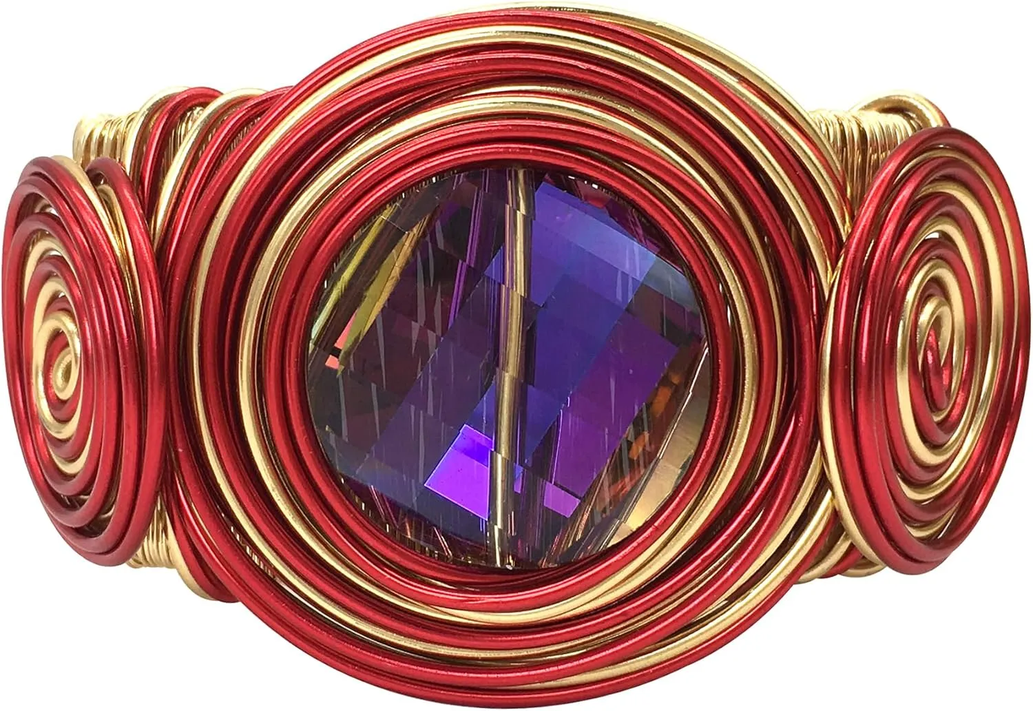 Chunky African Bracelets For Women Colorful Gold Wire Wide Sparkly Rhinestone Bangle Tribal Fashion Clothes Jewelry