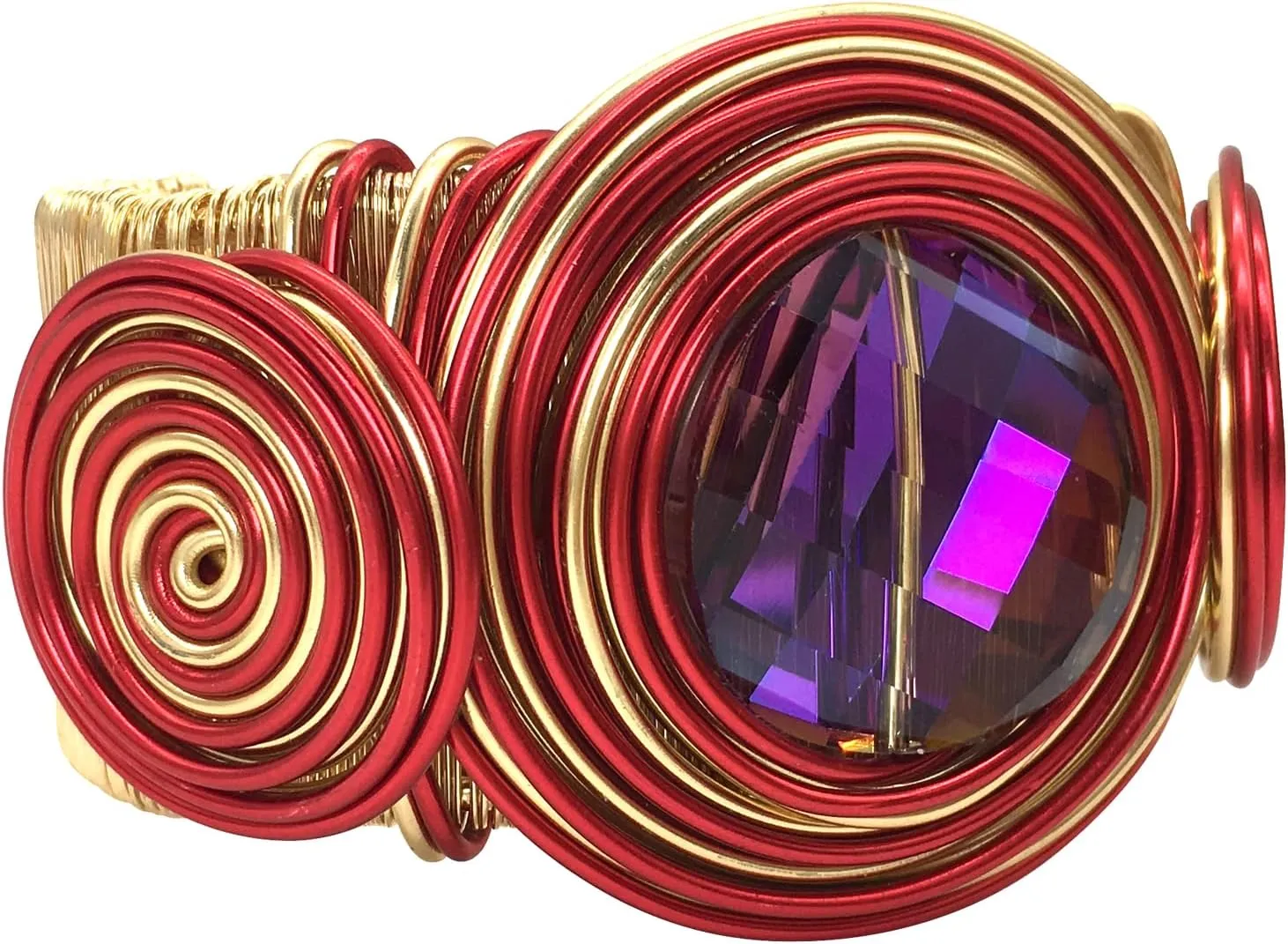 Chunky African Bracelets For Women Colorful Gold Wire Wide Sparkly Rhinestone Bangle Tribal Fashion Clothes Jewelry
