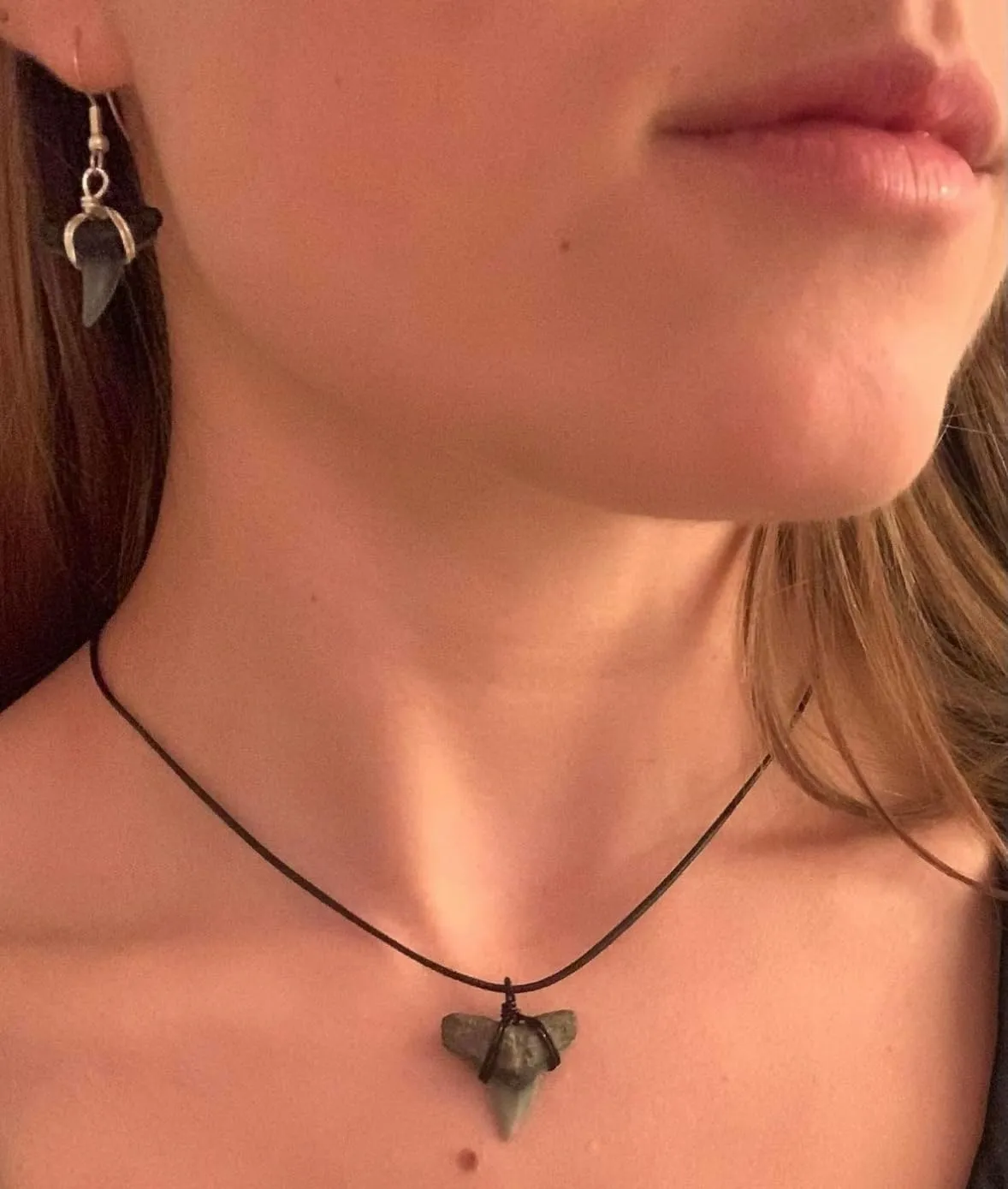 Classic Shark Tooth Necklace, Outer Banks Style, Real Fossil Scuba Diving Florida, JJ Maybank, Sharks Teeth Jewelry, Handmade Black Silver