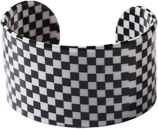Colorful Transparent Opening Cuff Bangle Acrylic Geometric Bracelet for Women Irregular Pattern Bracelet Charm