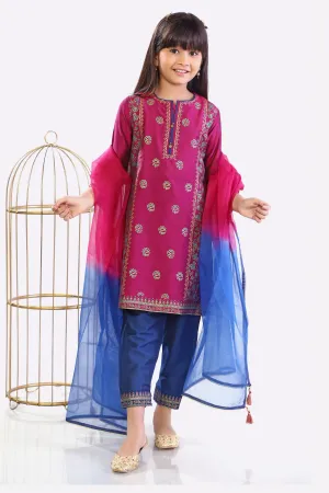 Cotton Silk Pink 3PC Suit