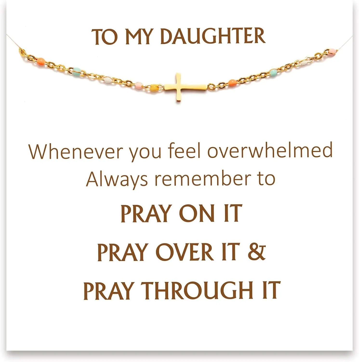 Cross Bracelet for Women, Religious Christian Jewelry for Women, Friend Lover Daughter Sister Gifts, Boho Gold Link Bracelets