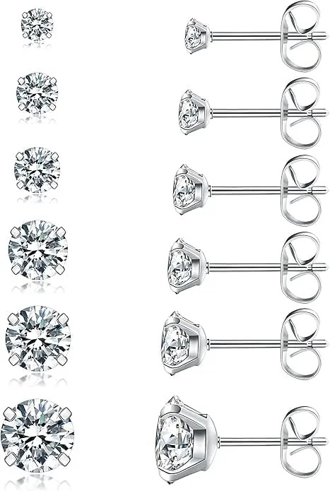 Crystals Design Silver Shine Stunning Earrings Stud Earring Set For Women Love Earrings Valentines Day Earrings Girlfriends Wife Jewelry Gifts