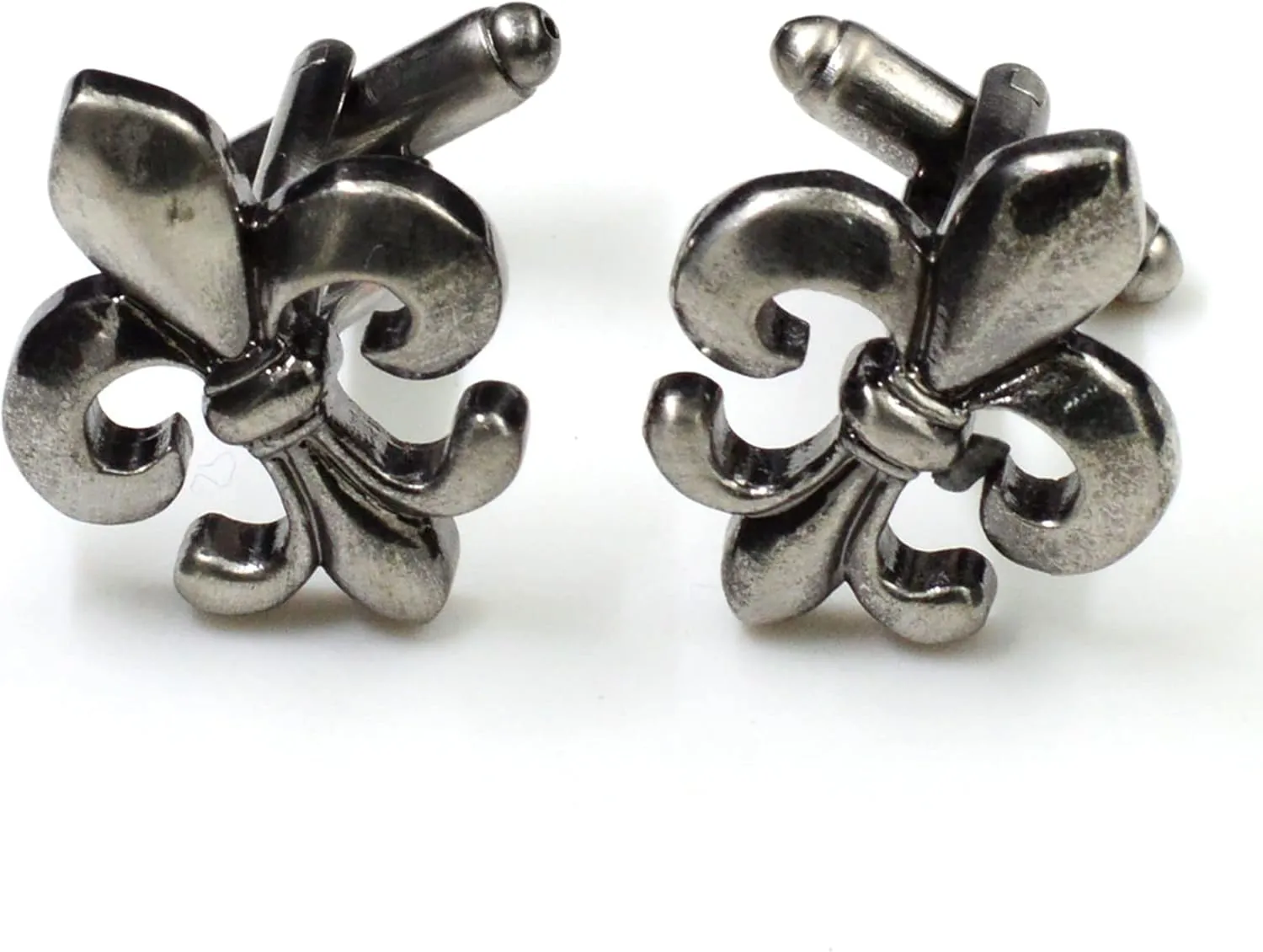 Cuff-Daddy Antiqued Silver Tone Fleur Di Lis New Orleans Cufflinks with Presentation Box