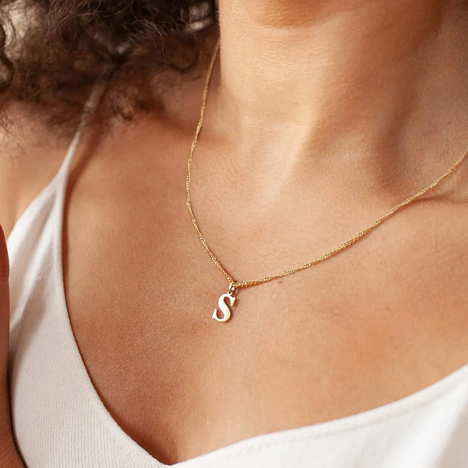 Dainty Layered Initial Choker Necklaces for Women Girls 14K Gold Plated Cute CZ Heart Letter Pendant Layering Gold Necklace Set Minimalist Jewelry Gift