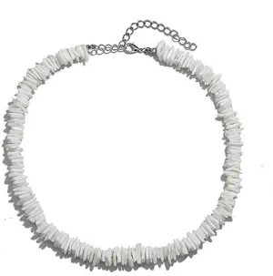 Dreuyet Puka Shell Necklace for Men Women Bohemian Handmade Natural White Colorful Irregular Shell Choker Necklace Adjustable Seashell Necklace Cowrie Hawaiian Summer Beach Boho Jewelry Gifts