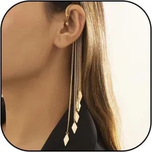Ear Cuffs Non Piercing Exaggerated Ear Wrap Crawler Earrings Ear Cuffs Climbers Long Tassel Ear Cuff Earrings Dangle Trendy Jewelry Gifts