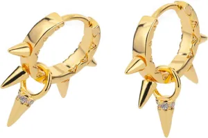 Elegant Spikes Rivet Ear Cuff for Modern Women Fashionable Piercing Hoop Earrings Handmade Daily Wear Accessories
