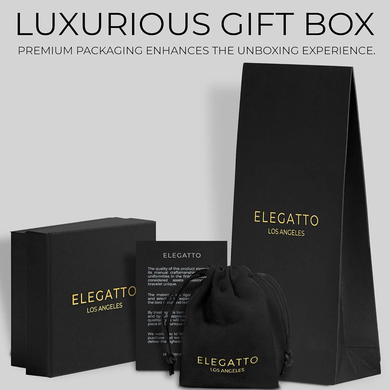 Elegatto Kellmore Premium Leather Bracelet for Men | Double Full-Grain Leather with Silver Polished Stainless Steel Shackle Closure | Mens Designer Bracelet