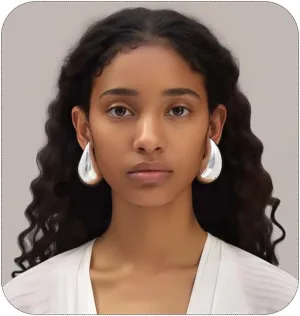 Extra Large Drop Earring Dupes for Women, Big Oversize Chunky Gold Hoop Earring Teardrop Dupes Trendy Lightweight Hypoallergenic Trendy Silver Waterdrop Earrings Gift Jewelry, Copper, No Gemstone