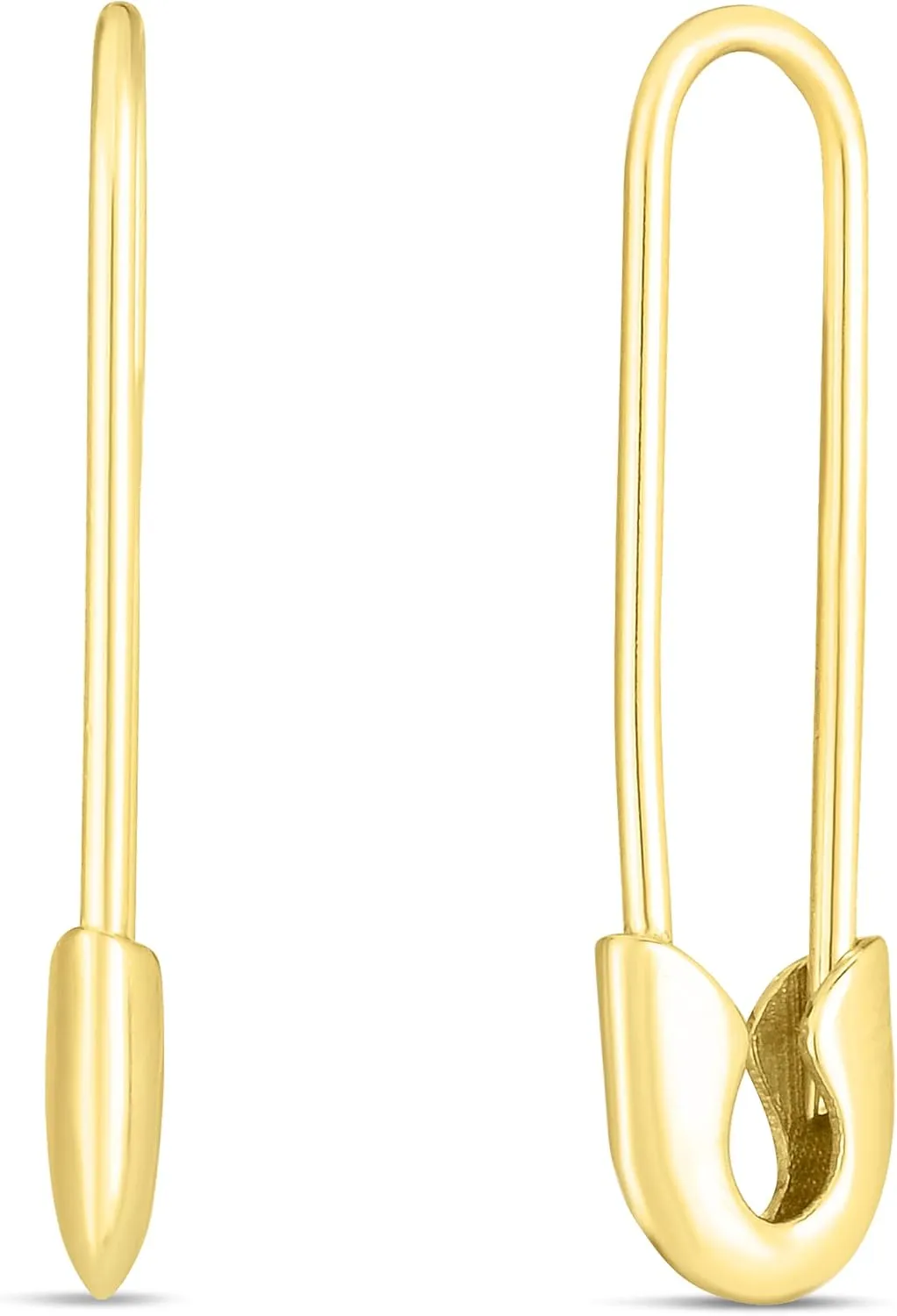 Floreo 14k Yellow Gold 23mm Safety Pin Earrings