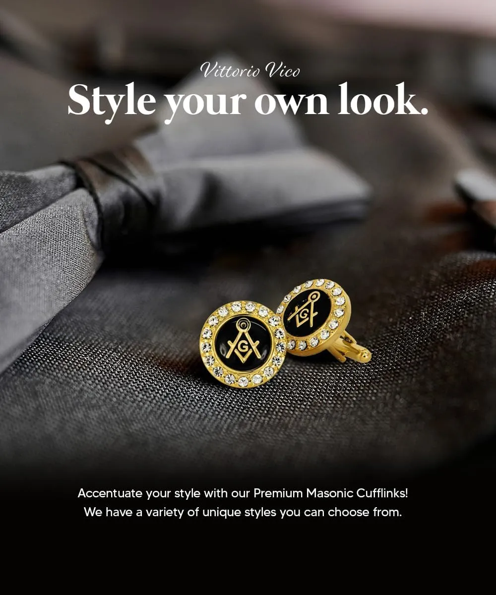 Freemason Masonic Cufflinks for Men  Tuxedo Suit Masonic Accessories, Freemason Gifts for Men