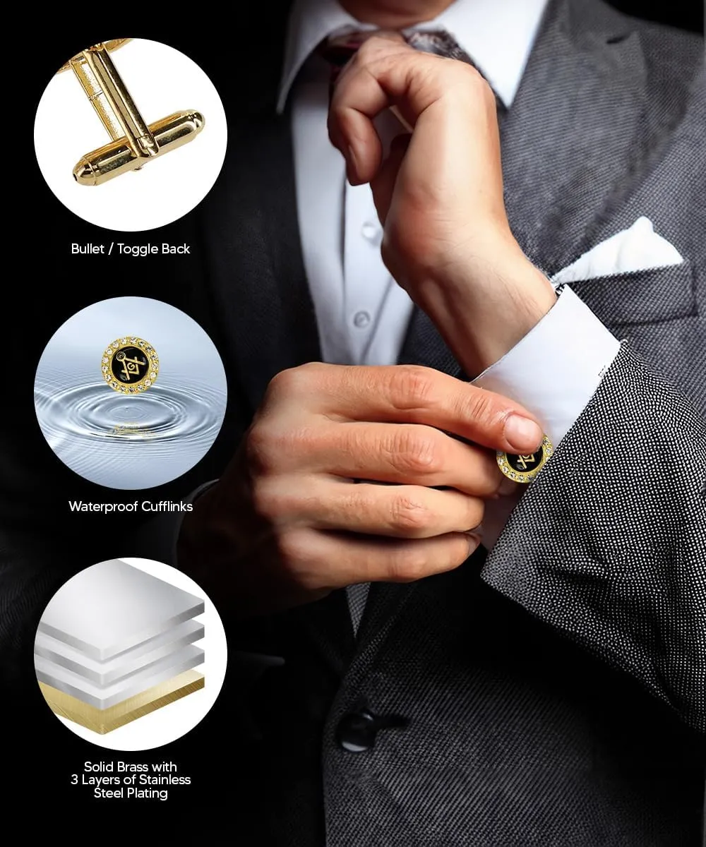 Freemason Masonic Cufflinks for Men  Tuxedo Suit Masonic Accessories, Freemason Gifts for Men