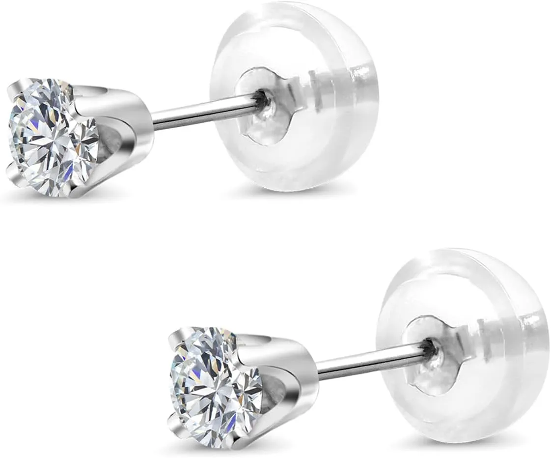 Gem Stone King 0.20 to 1.50 Carat 14K Gold Lab Grown Diamond Stud Earrings | Gold Earrings For Women Men | F-G Color | VS1-VS2 Clarity