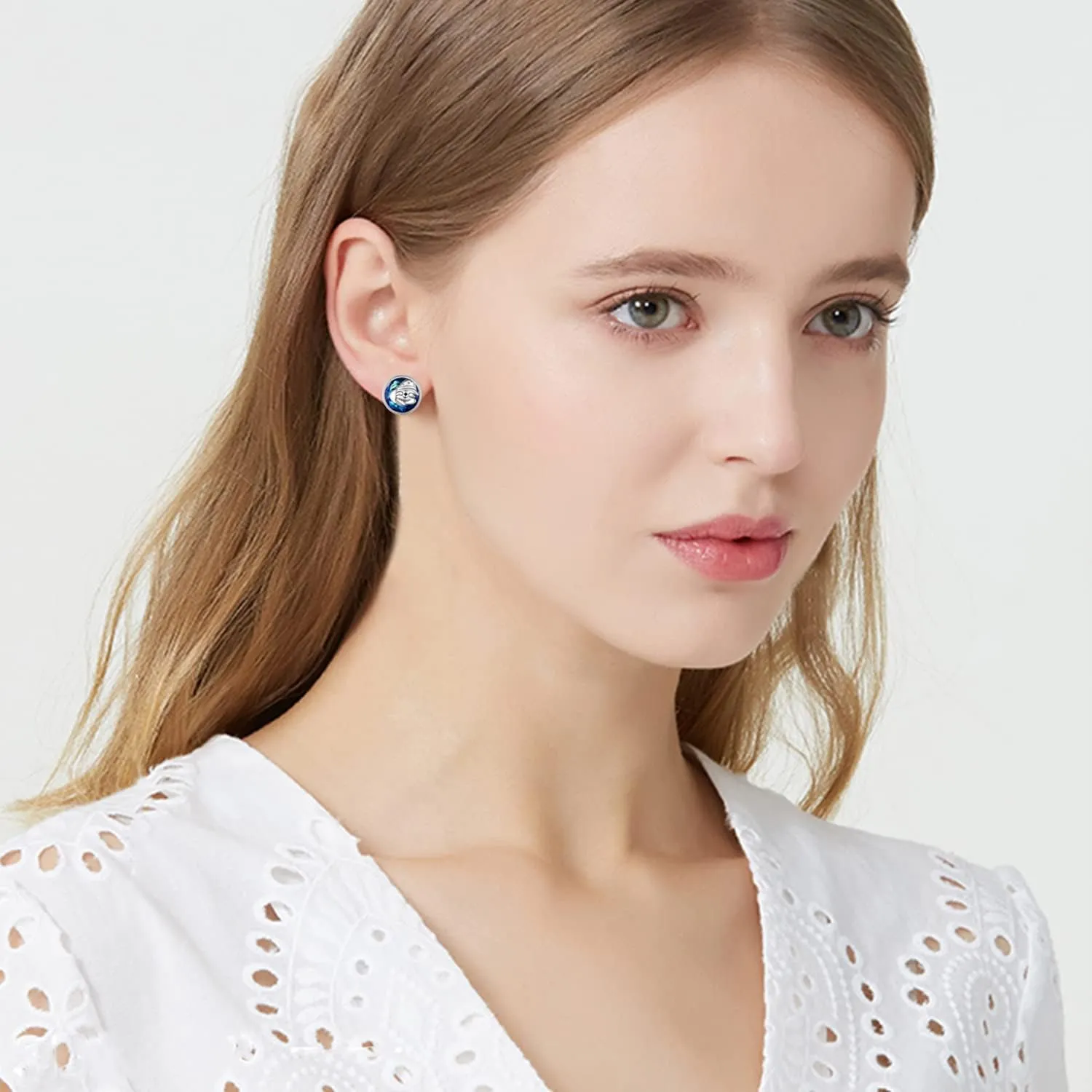 Goat/Highland Cow/Axolotl/Cat/Seal/Frog Stud Earrings Sterling Silver Animal Stud Earrings Animal Jewelry Gifts for Women