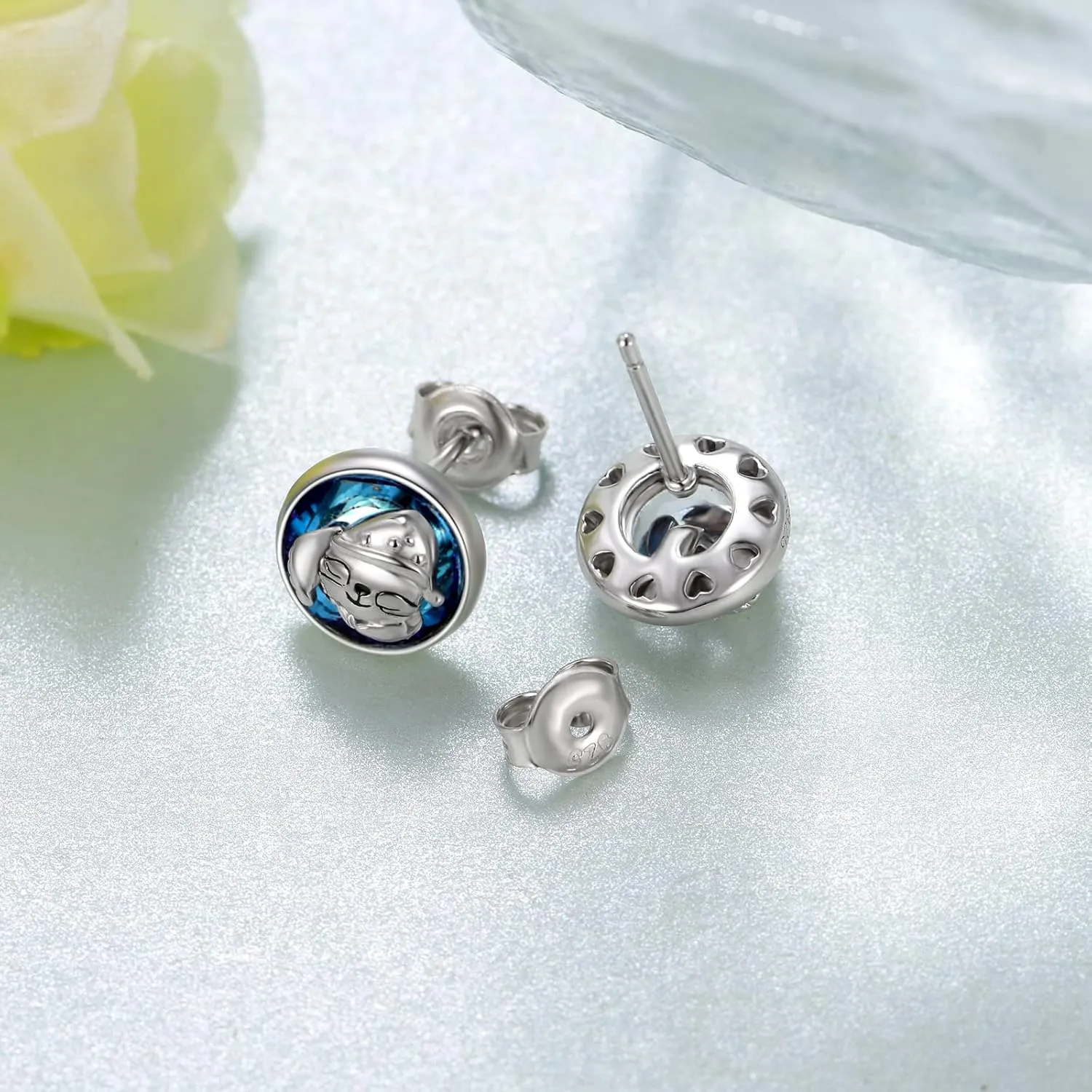 Goat/Highland Cow/Axolotl/Cat/Seal/Frog Stud Earrings Sterling Silver Animal Stud Earrings Animal Jewelry Gifts for Women